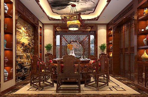 企石镇温馨雅致的古典中式家庭装修设计效果图